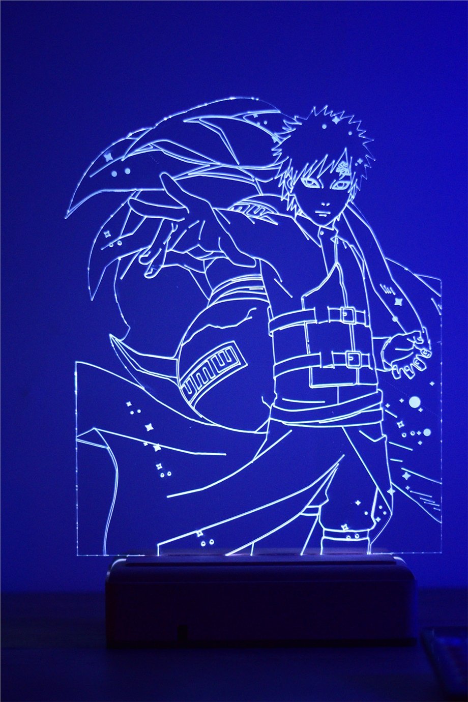 Naruto Gaara 16 Renk Gece Lambası