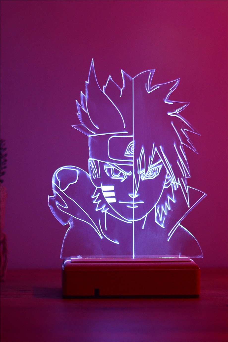 Sasuke Uchiha Uzumaki Naruto 16 Renkli Anime Gece Lambası