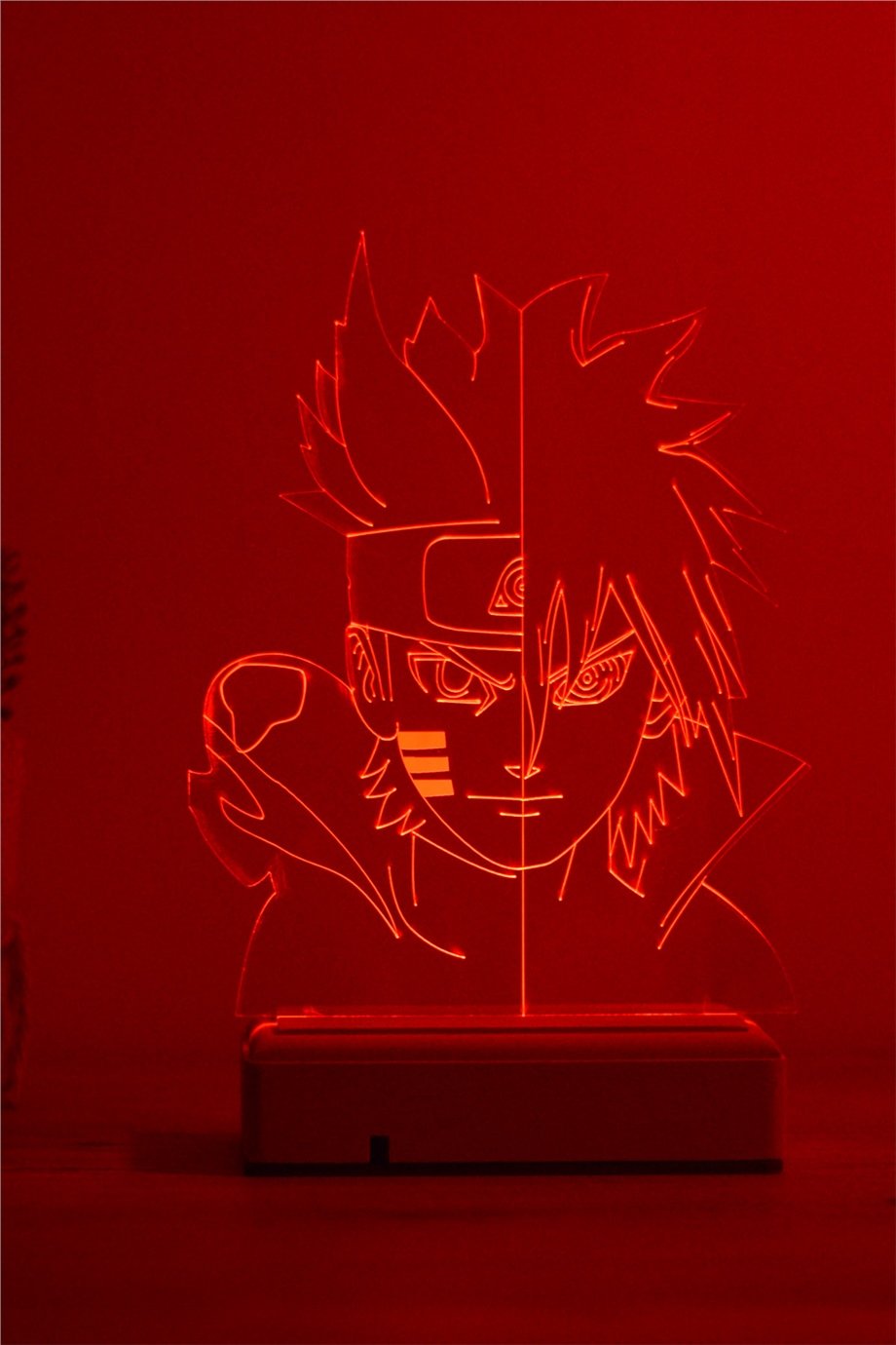Sasuke Uchiha Uzumaki Naruto 16 Renkli Anime Gece Lambası