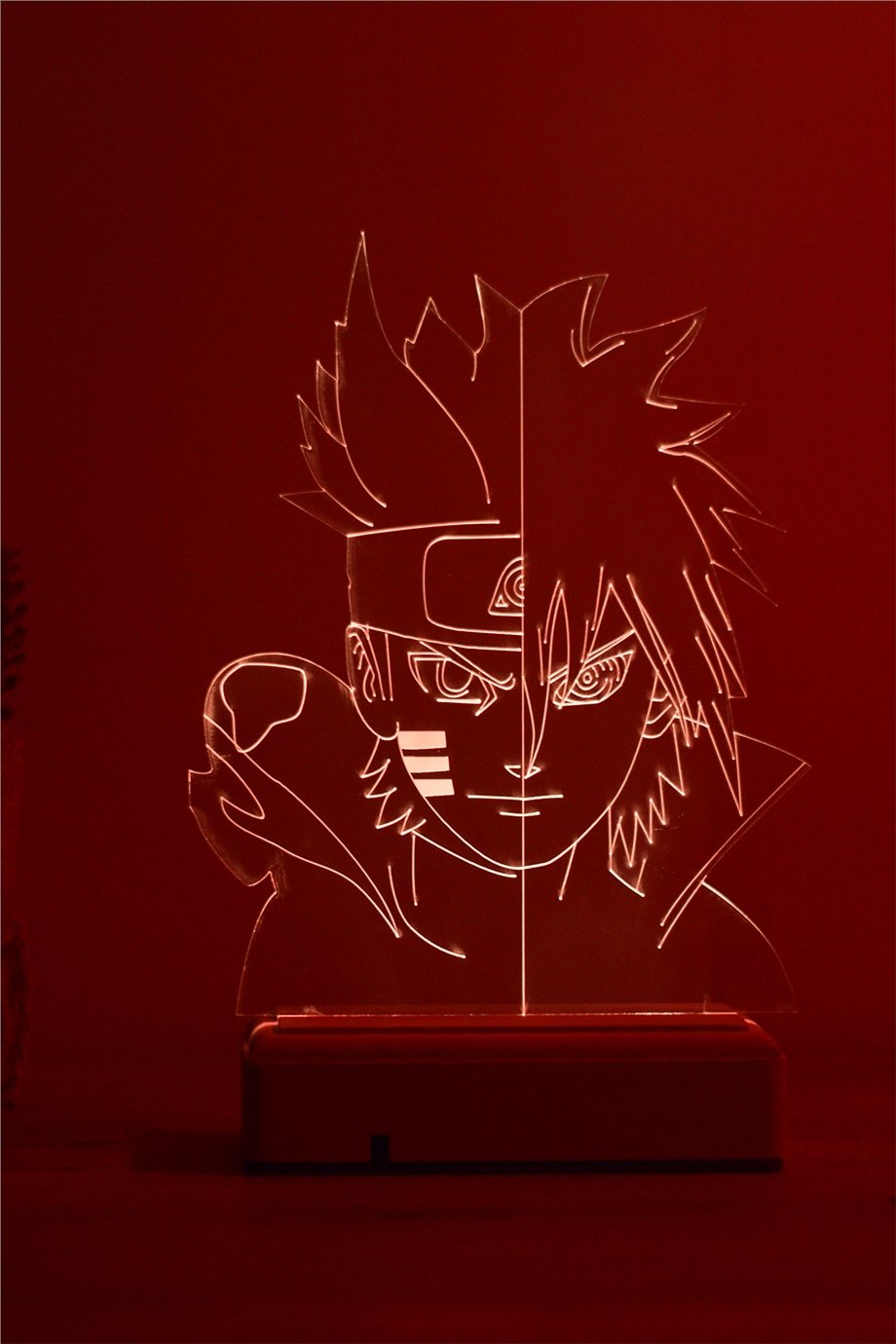Sasuke Uchiha Uzumaki Naruto 16 Renkli Anime Gece Lambası