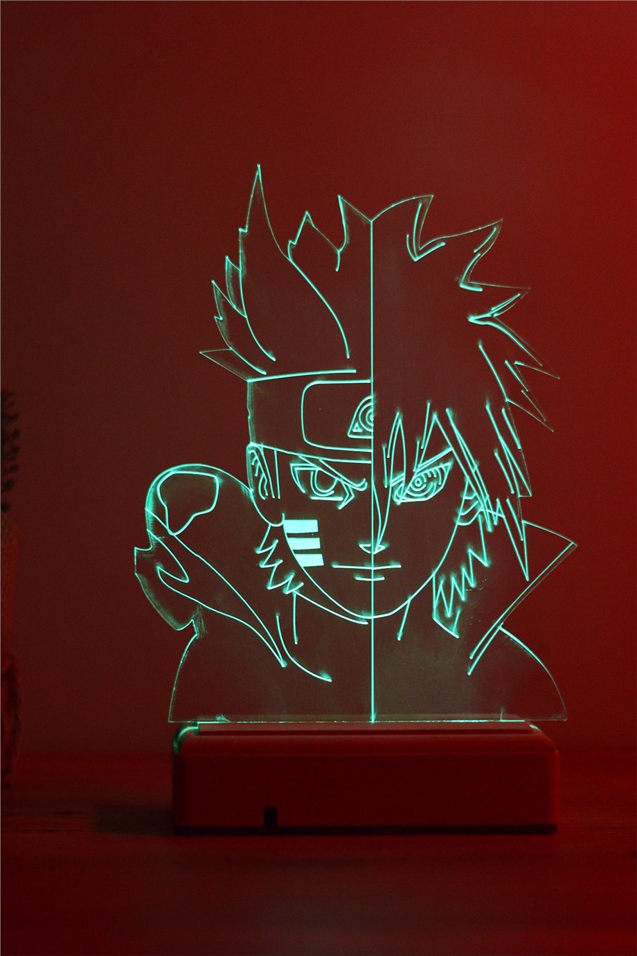 Sasuke Uchiha Uzumaki Naruto 16 Renkli Anime Gece Lambası