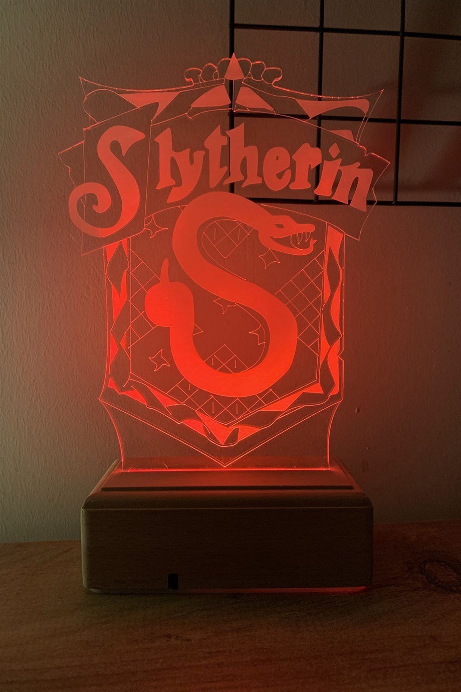 Slytherin Harry Potter 16 Renk Gece Lambası