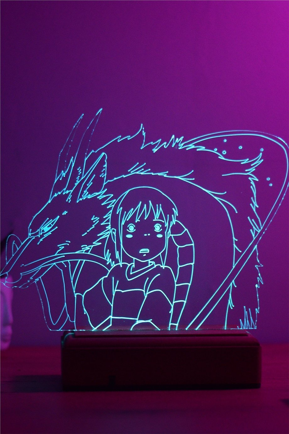 Spirited Away - Chihiro & Haku 16 Renk Gece Lambası