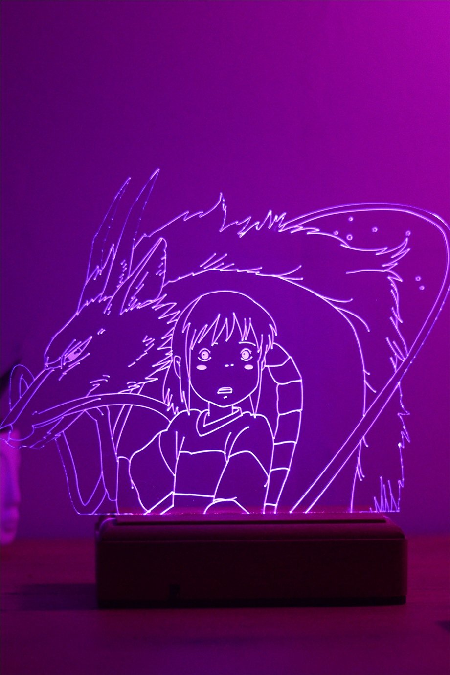 Spirited Away - Chihiro & Haku 16 Renk Gece Lambası