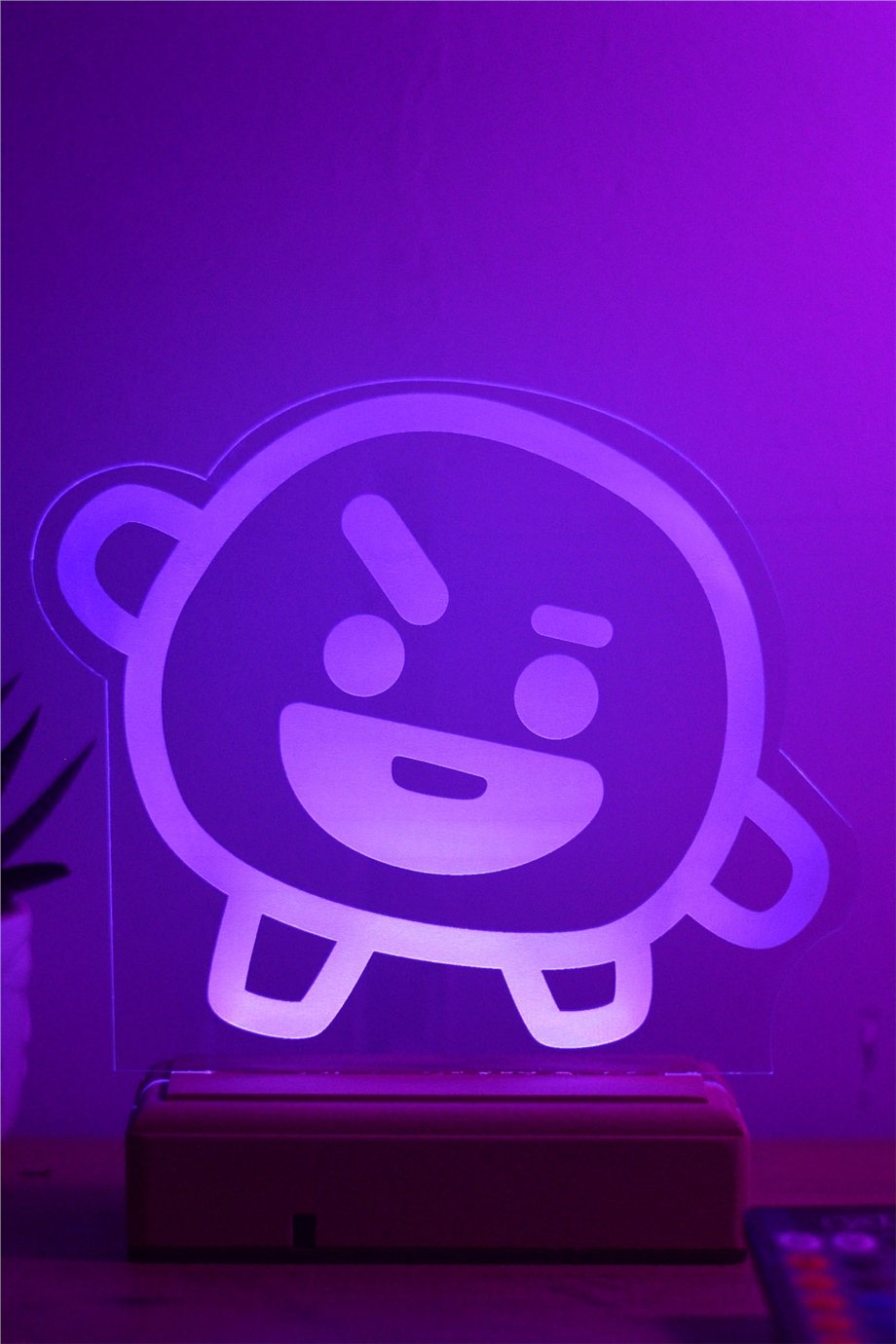 BT21 Shooky Bts Min Yoongi 16 Renk Kumandalı Gece Lambası