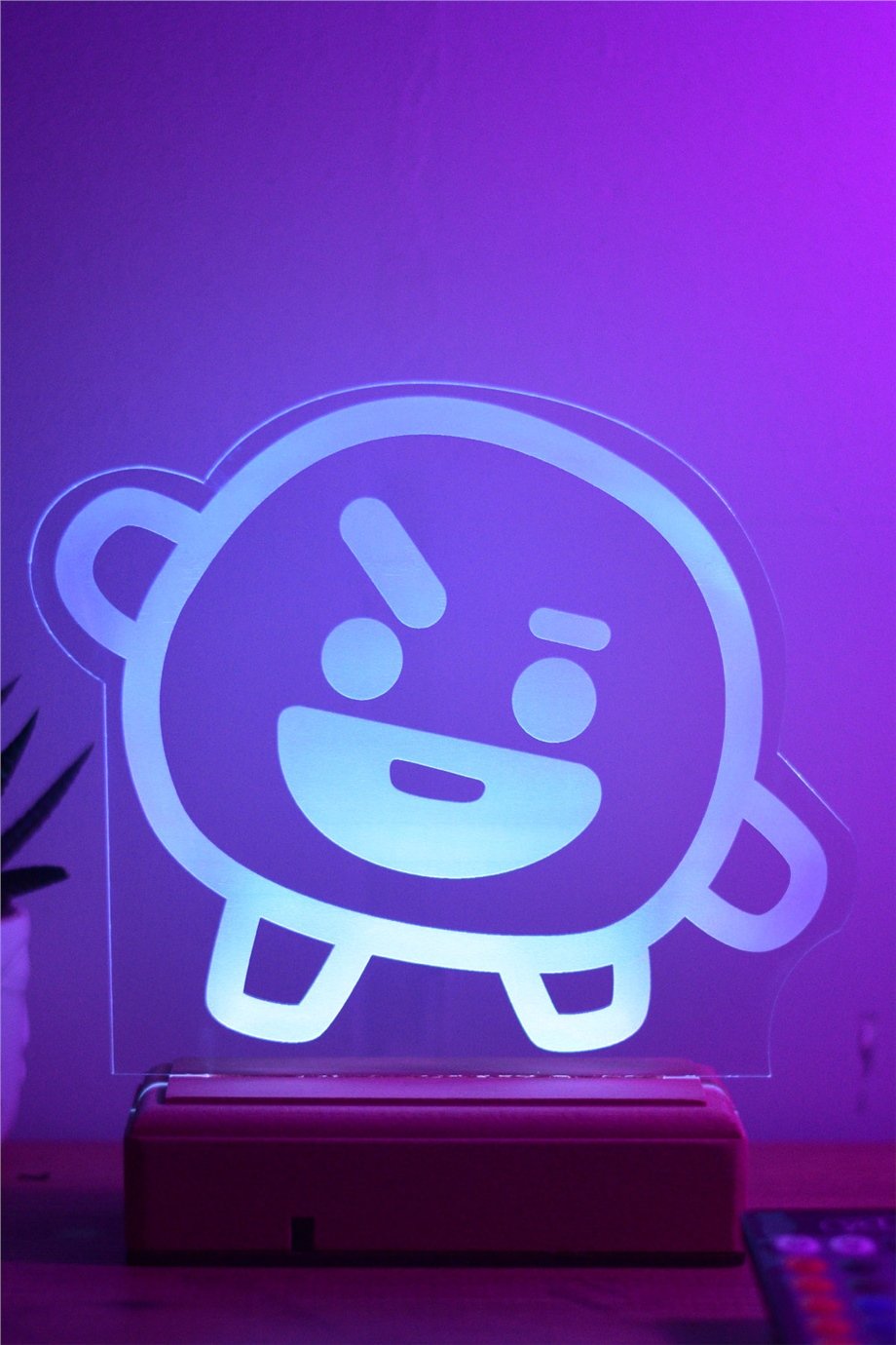 BT21 Shooky Bts Min Yoongi 16 Renk Kumandalı Gece Lambası
