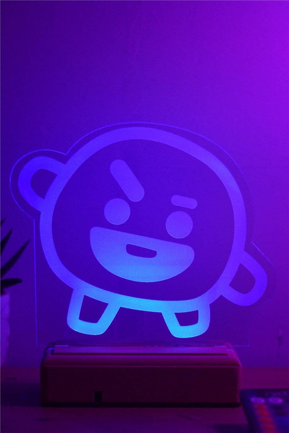 BT21 Shooky Bts Min Yoongi 16 Renk Kumandalı Gece Lambası