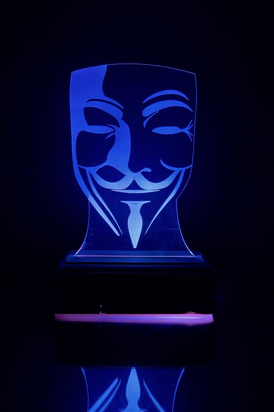 V For Vendetta 16 Renk Gece Lambası