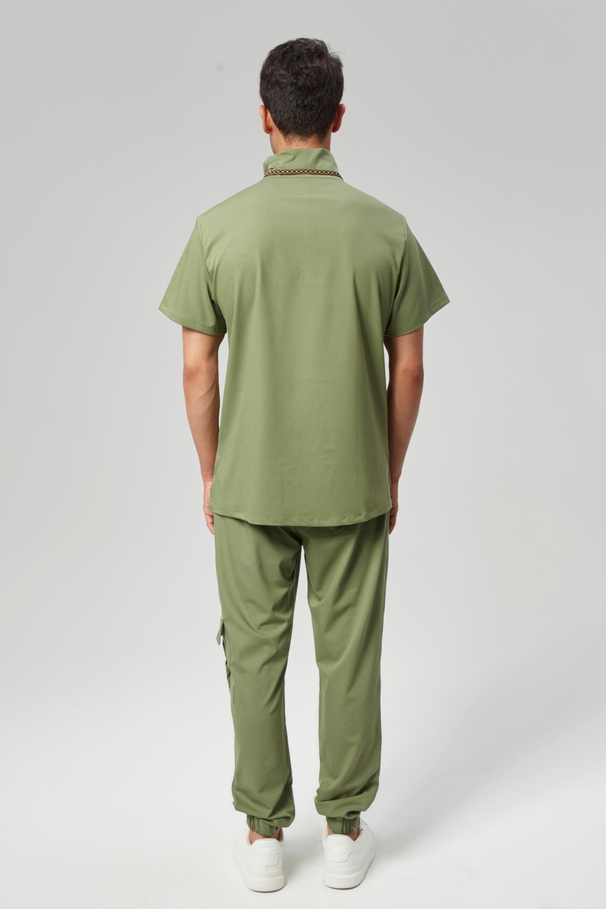 Extreme Cool Man - Premium Çift Yön Likralı Doktor Hemşire Forma Takımı (ERKEK), Yosun
