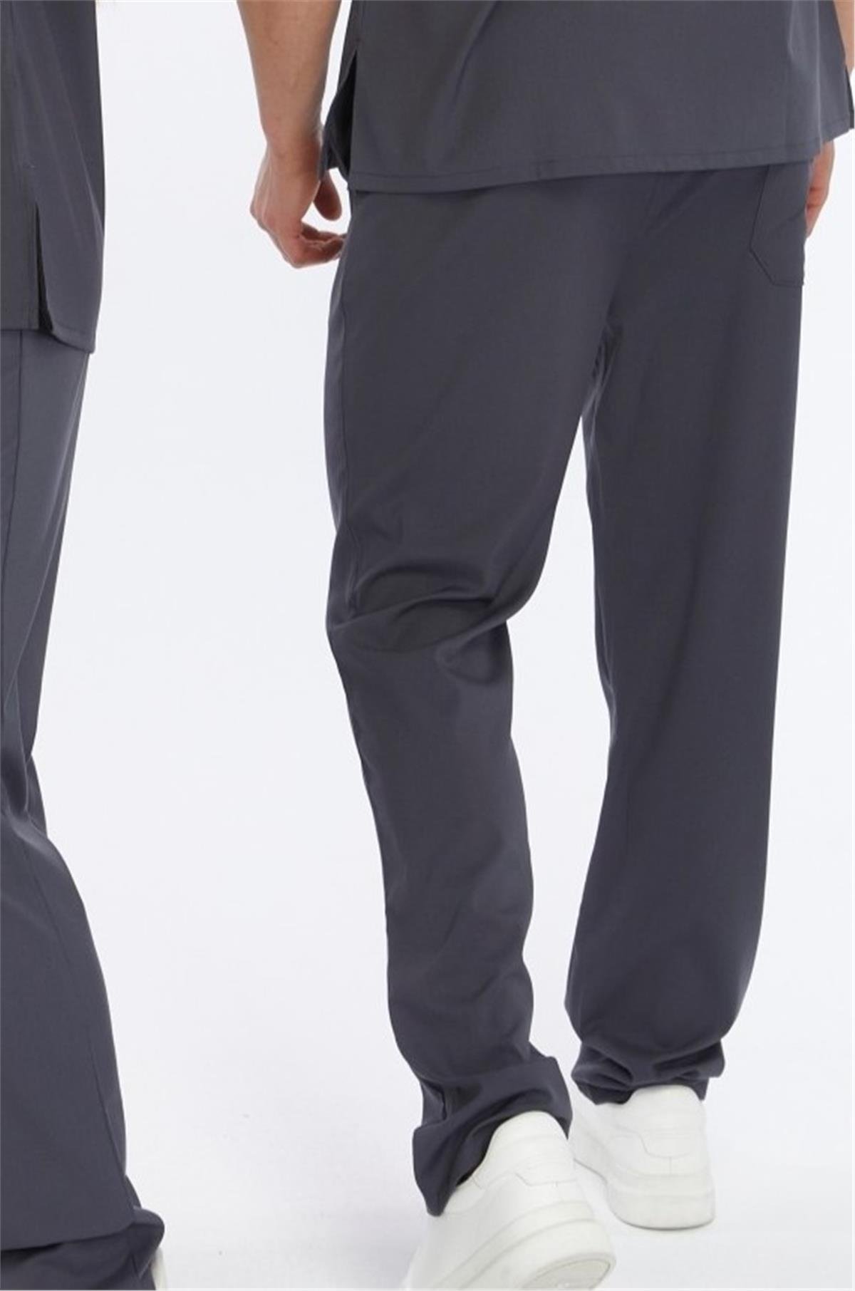 Happiness Basic - Likralı Doktor Hemşire Scrubs Tek Alt Cerrahi Forma (UNISEX), Antrasit