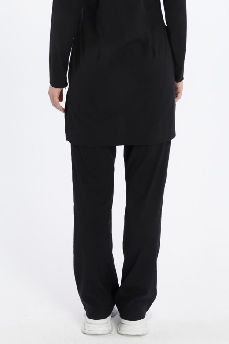 Happiness Modest - Likralı Doktor Hemşire Tesettür Tek Alt Forma, Siyah