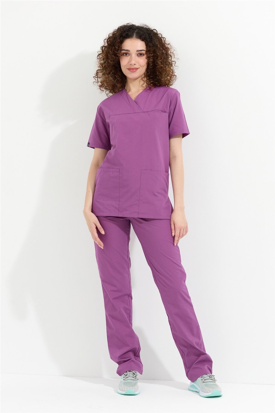 TerryCotton Basic - Doktor Hemşire Forma Takımı, Leylak