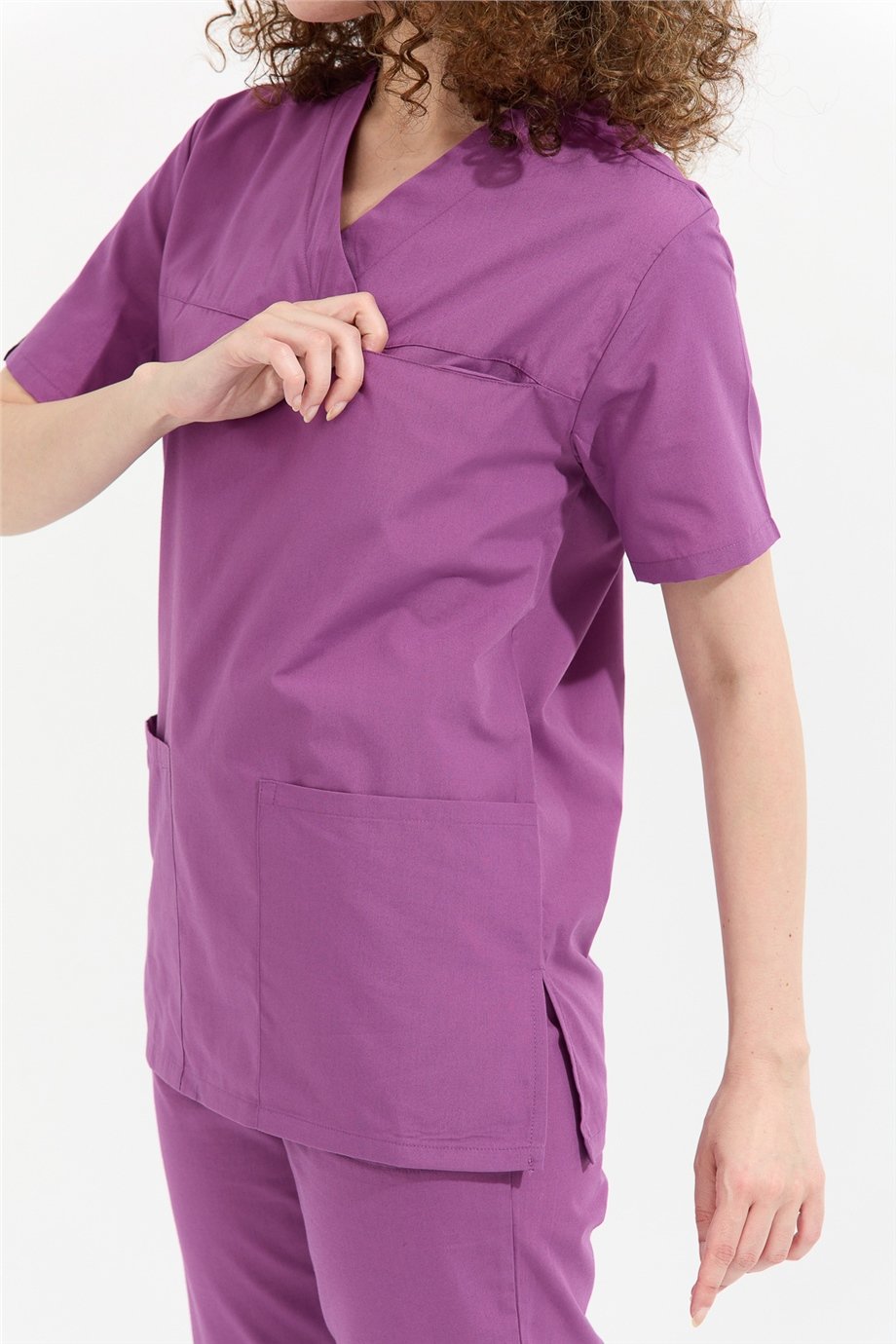 TerryCotton Basic - Doktor Hemşire Forma Takımı, Leylak