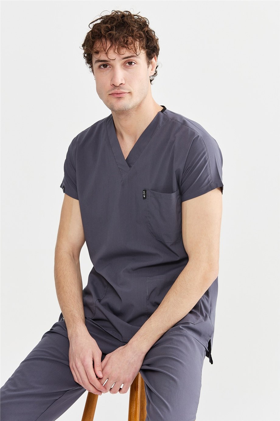 UltraLycra Basic - Doktor Hemşire Forma Takımı (UNISEX), Asfalt