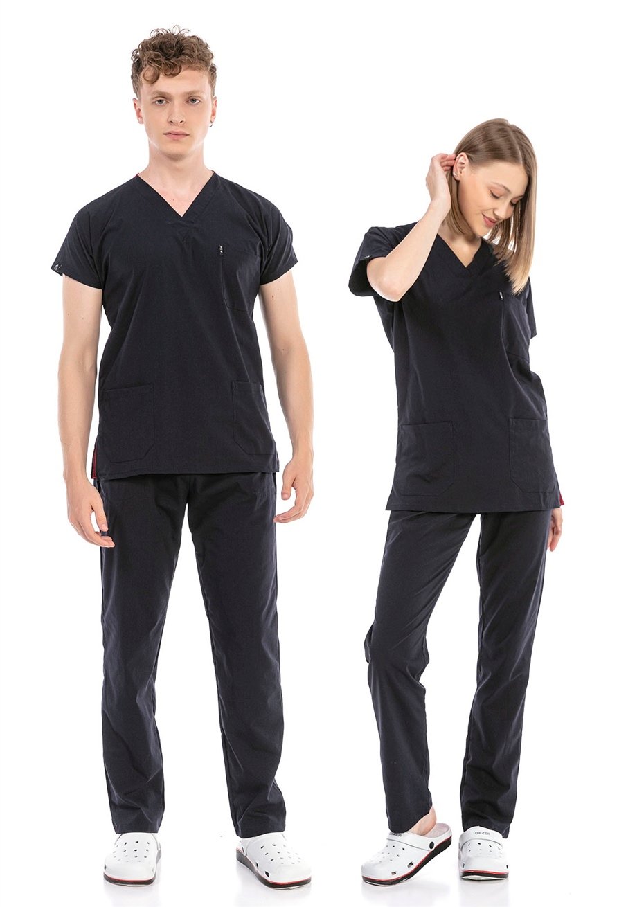 UltraLycra Basic - Doktor Hemşire Forma Takımı (UNISEX), Lacivert