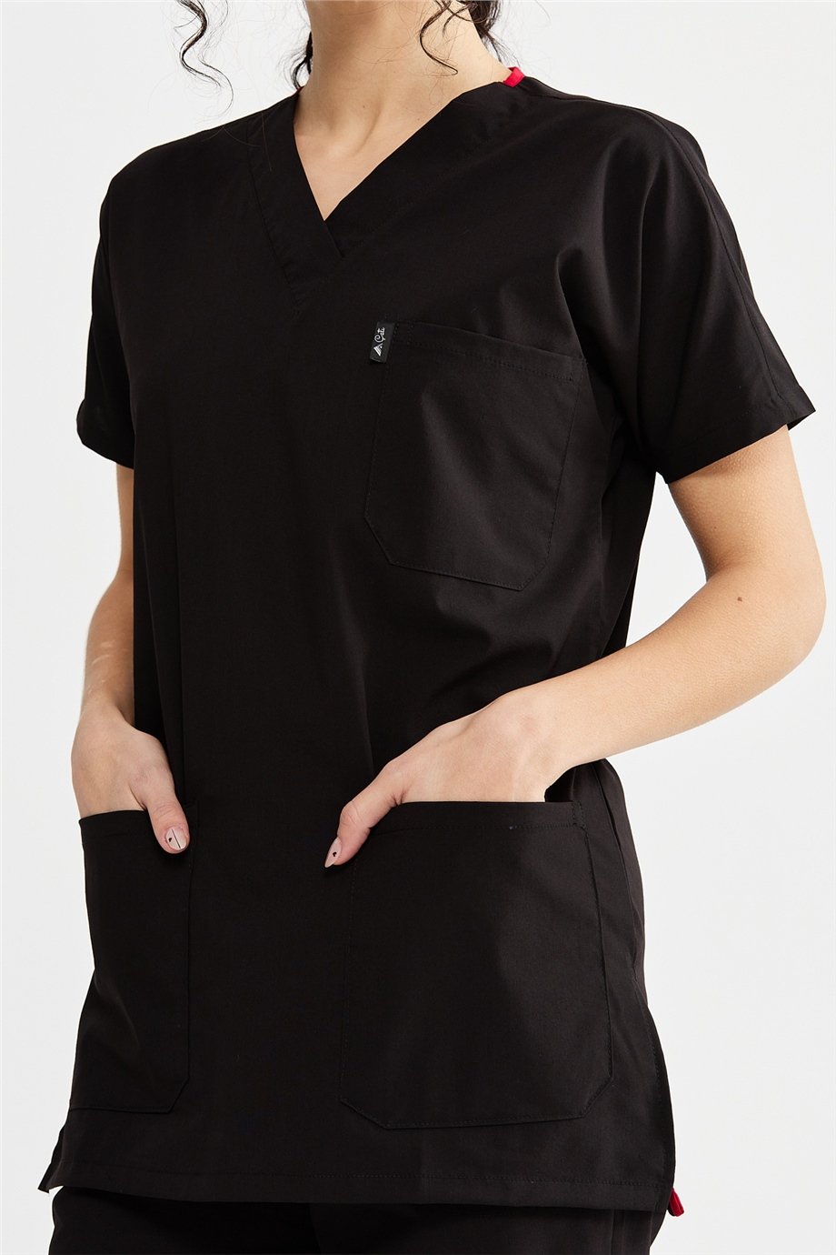 UltraLycra Basic - Doktor Hemşire Forma Takımı (UNISEX), Siyah