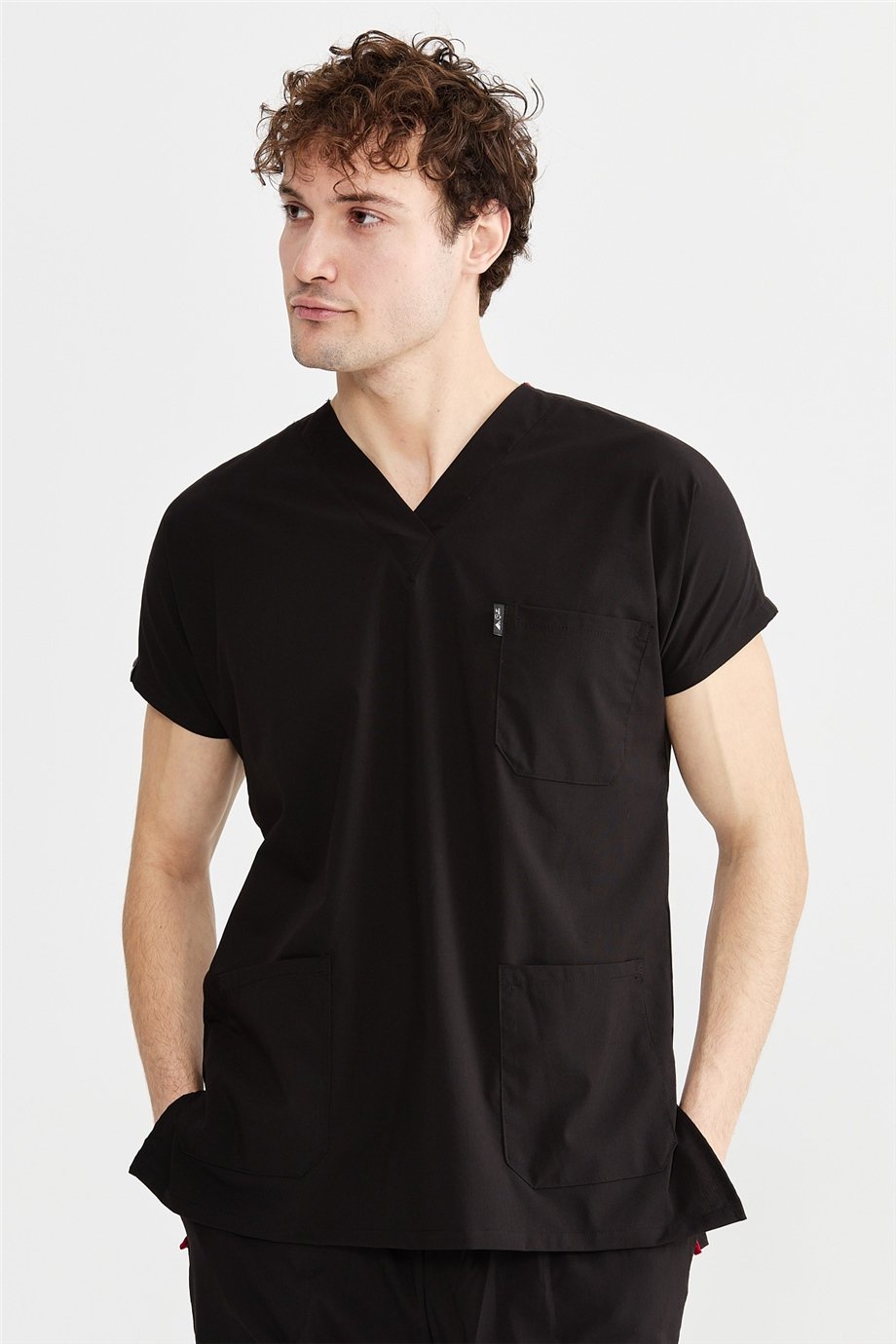 UltraLycra Basic - Doktor Hemşire Forma Takımı (UNISEX), Siyah