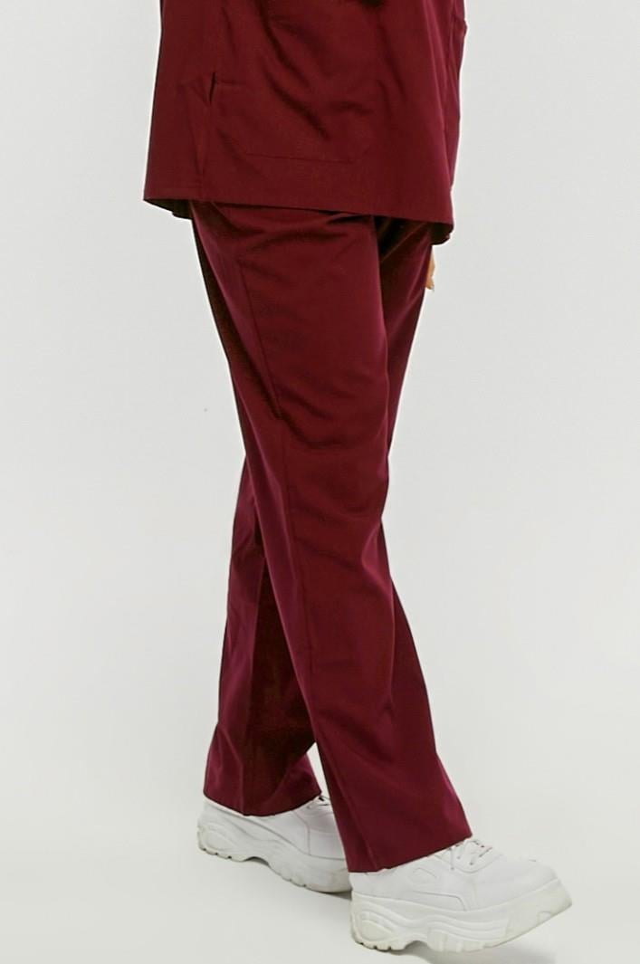 UltraLycra Comfy - Büyük Beden Likralı Doktor Hemşire Tek Alt Cerrahi Forma (UNISEX), Bordo