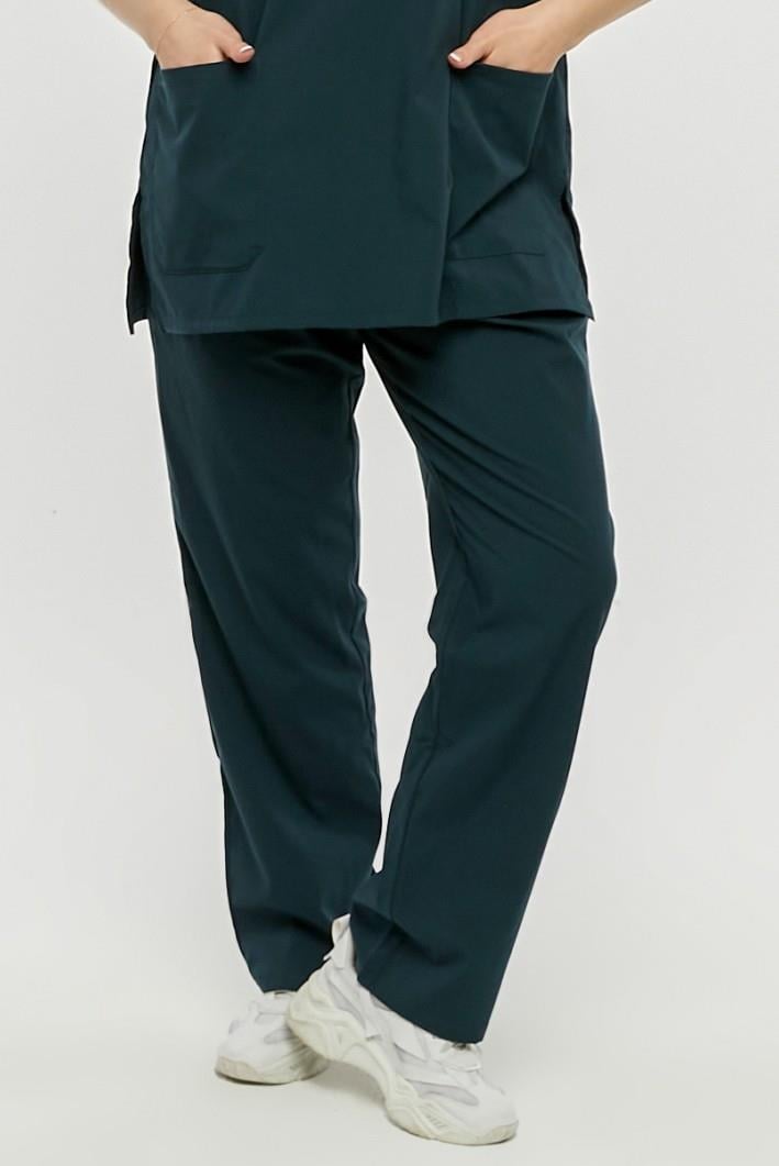 UltraLycra Comfy - Büyük Beden Likralı Doktor Hemşire Tek Alt Cerrahi Forma (UNISEX), Koyu Yeşil