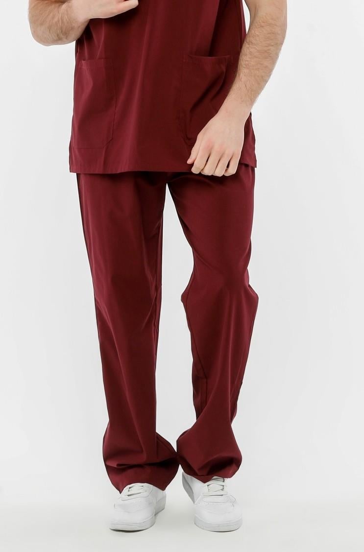 UltraLycra Comfy - Büyük Beden Likralı Doktor Hemşire Tek Alt Cerrahi Forma (UNISEX), Bordo