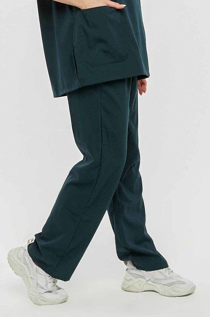 UltraLycra Comfy - Büyük Beden Likralı Doktor Hemşire Tek Alt Cerrahi Forma (UNISEX), Koyu Yeşil