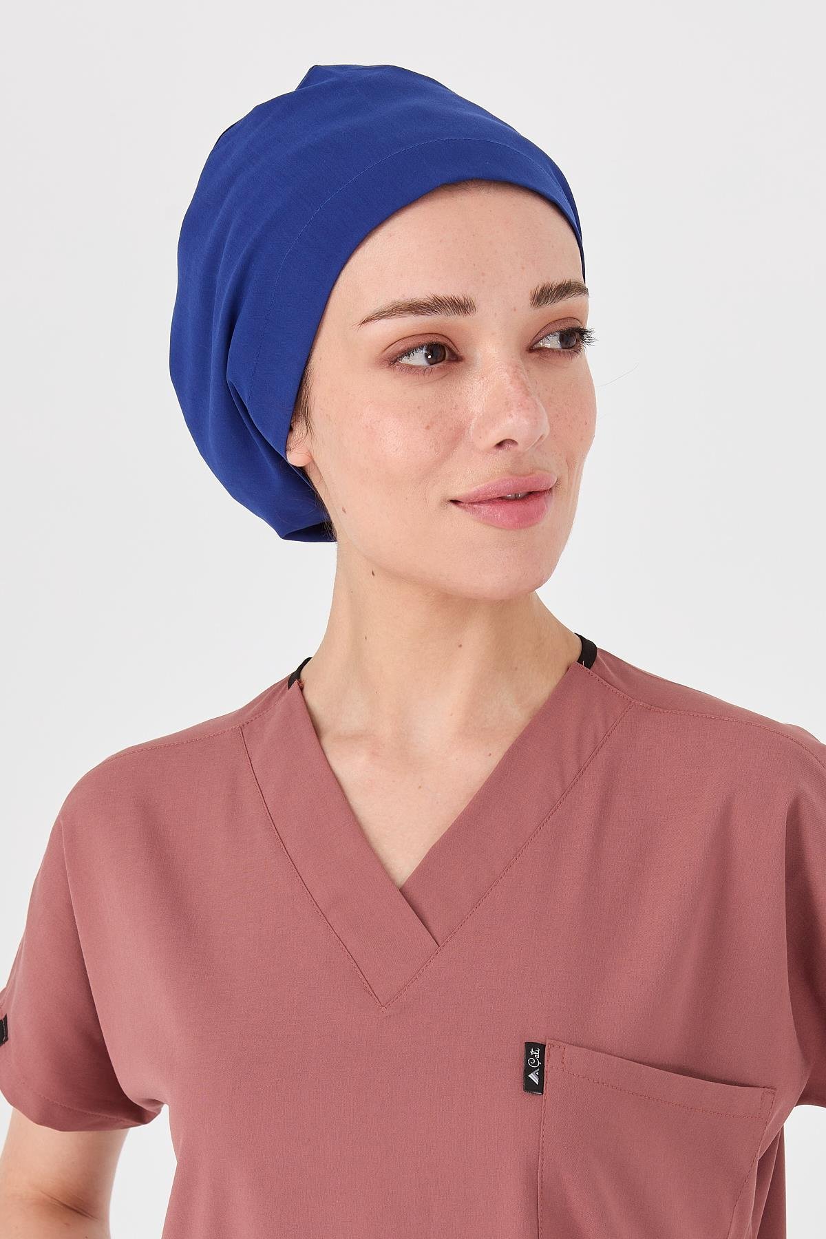 Likralı Doktor Hemşire Cerrahi Bone Aşçı Bonesi İş Bandanası, Saks
