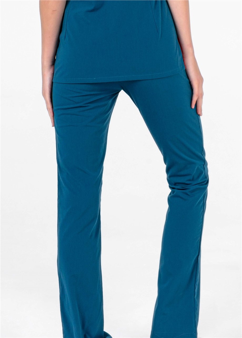 UltraLycra Spaniard - Likralı Doktor Hemşire Tek Alt Forma (KADIN), Petrol Mavi