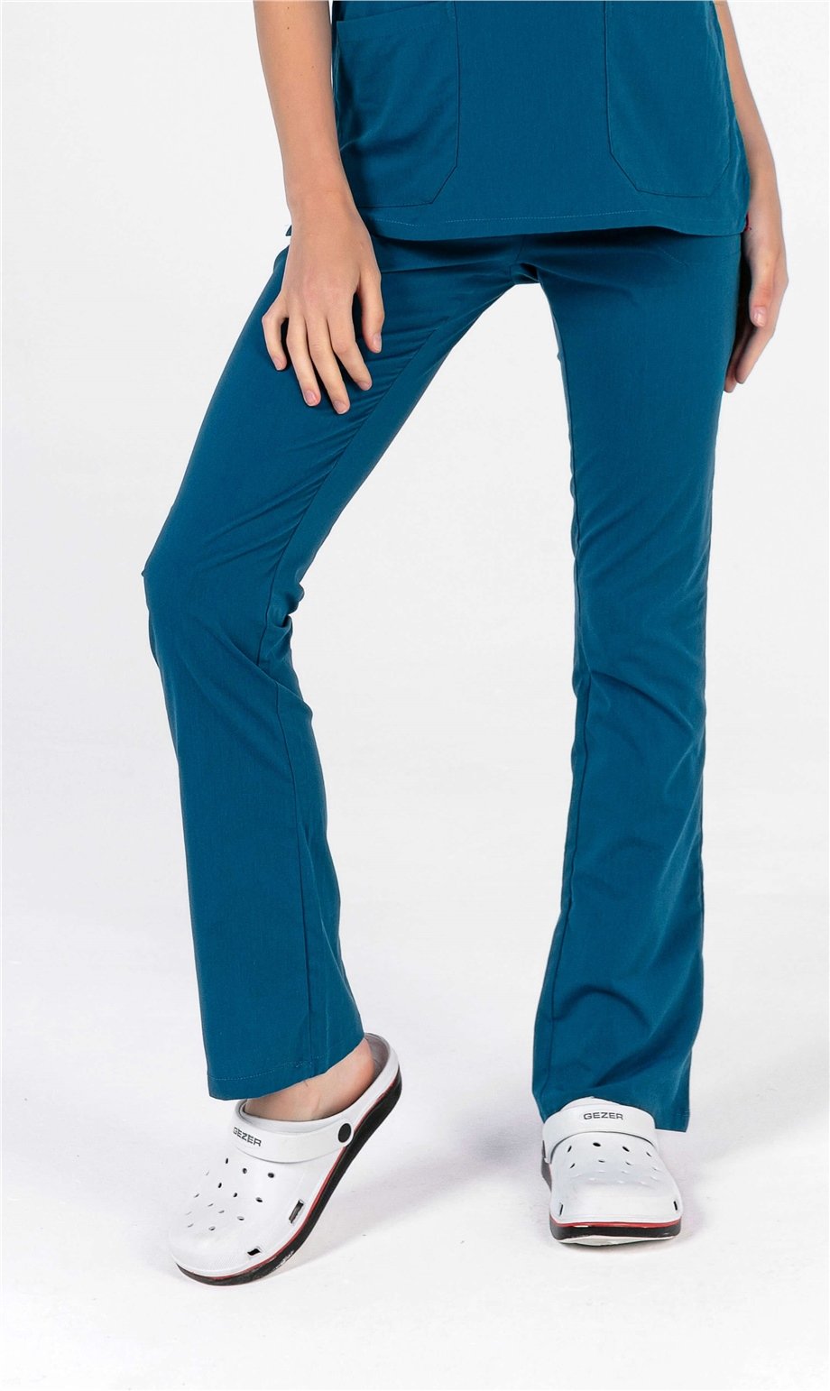 UltraLycra Spaniard - Likralı Doktor Hemşire Tek Alt Forma (KADIN), Petrol Mavi