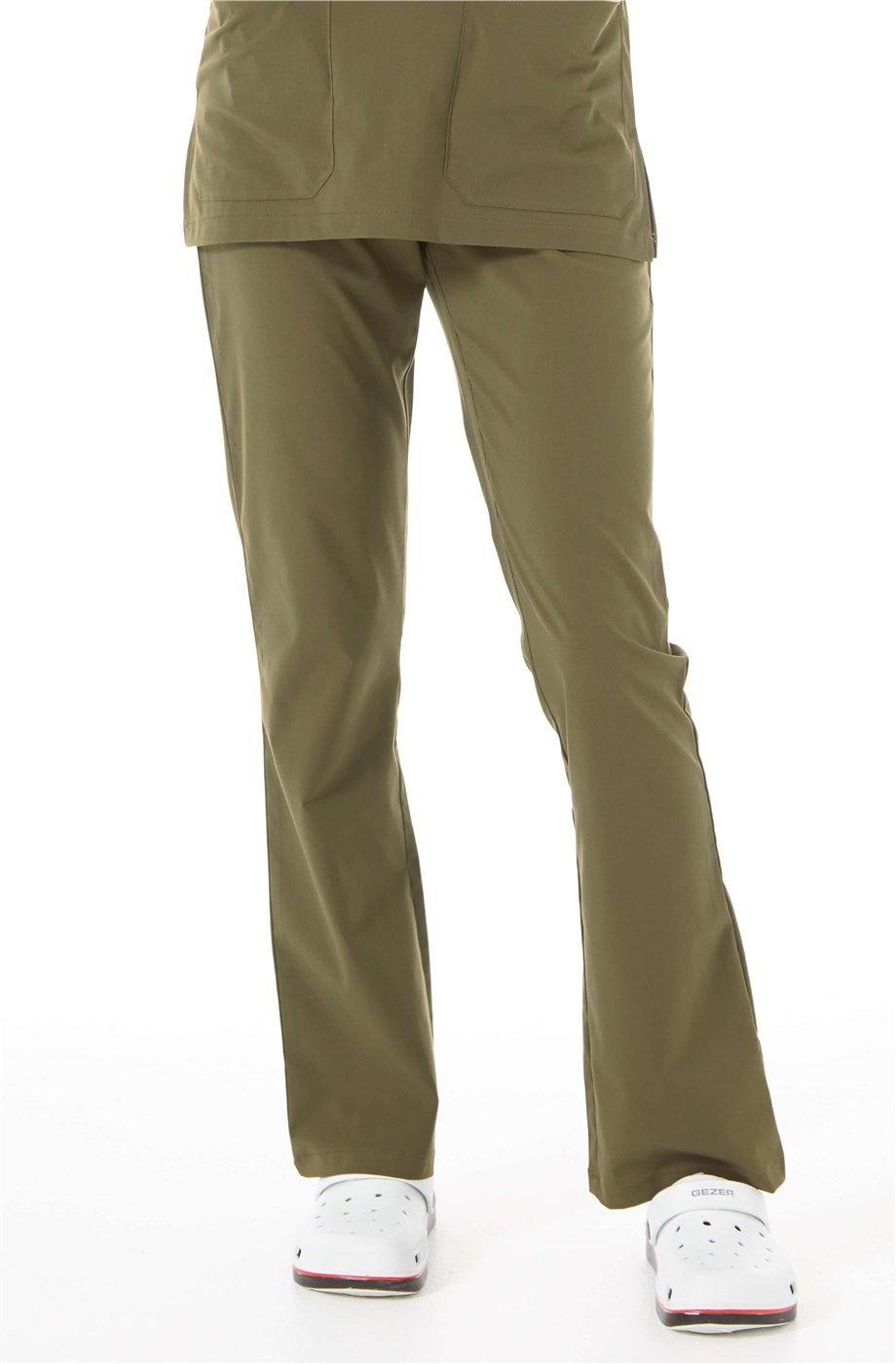 UltraLycra Spaniard - Likralı Doktor Hemşire Tek Alt Forma (KADIN), Haki