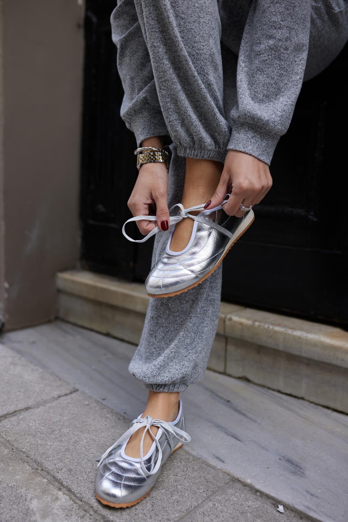 NAMES KADIN GUMUS BAGCIK DETAY SNEAKER