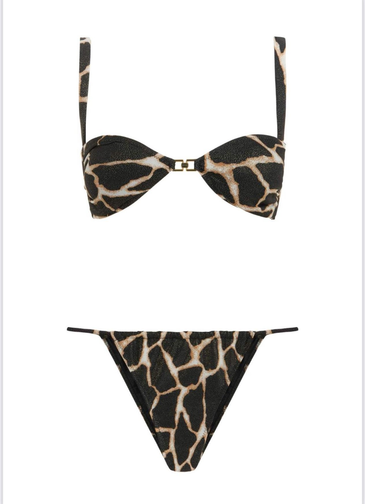 Aquella Desenli Aksesuarlı Straplez Bikini Takım