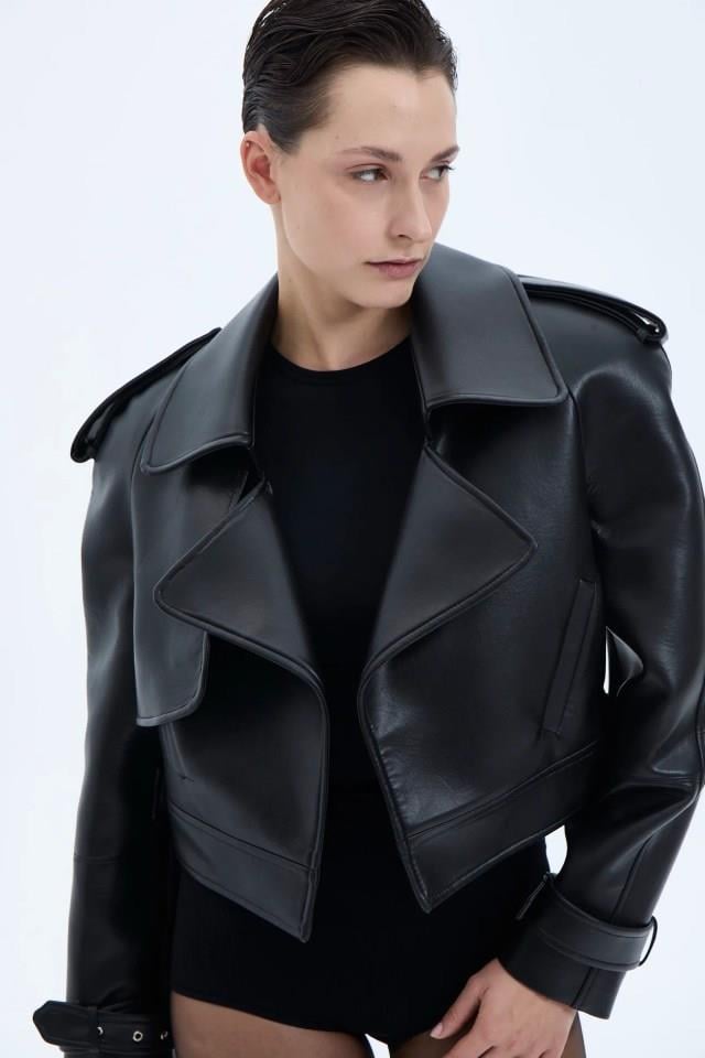 ARCHIEVETFS BIKER DERI CEKET BLACK