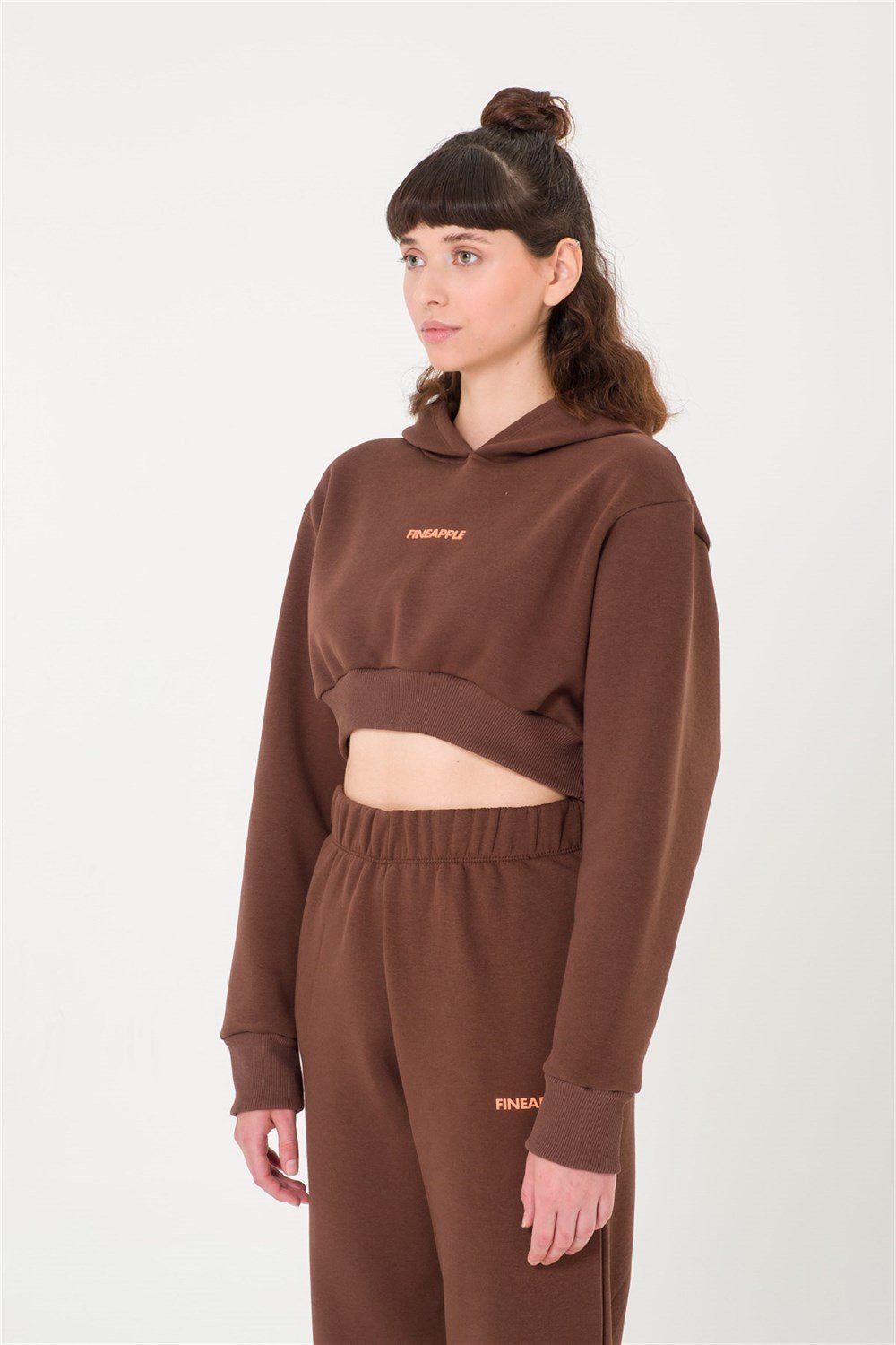 FineappleKAHVERENGİ CROP SWEATSHIRT
