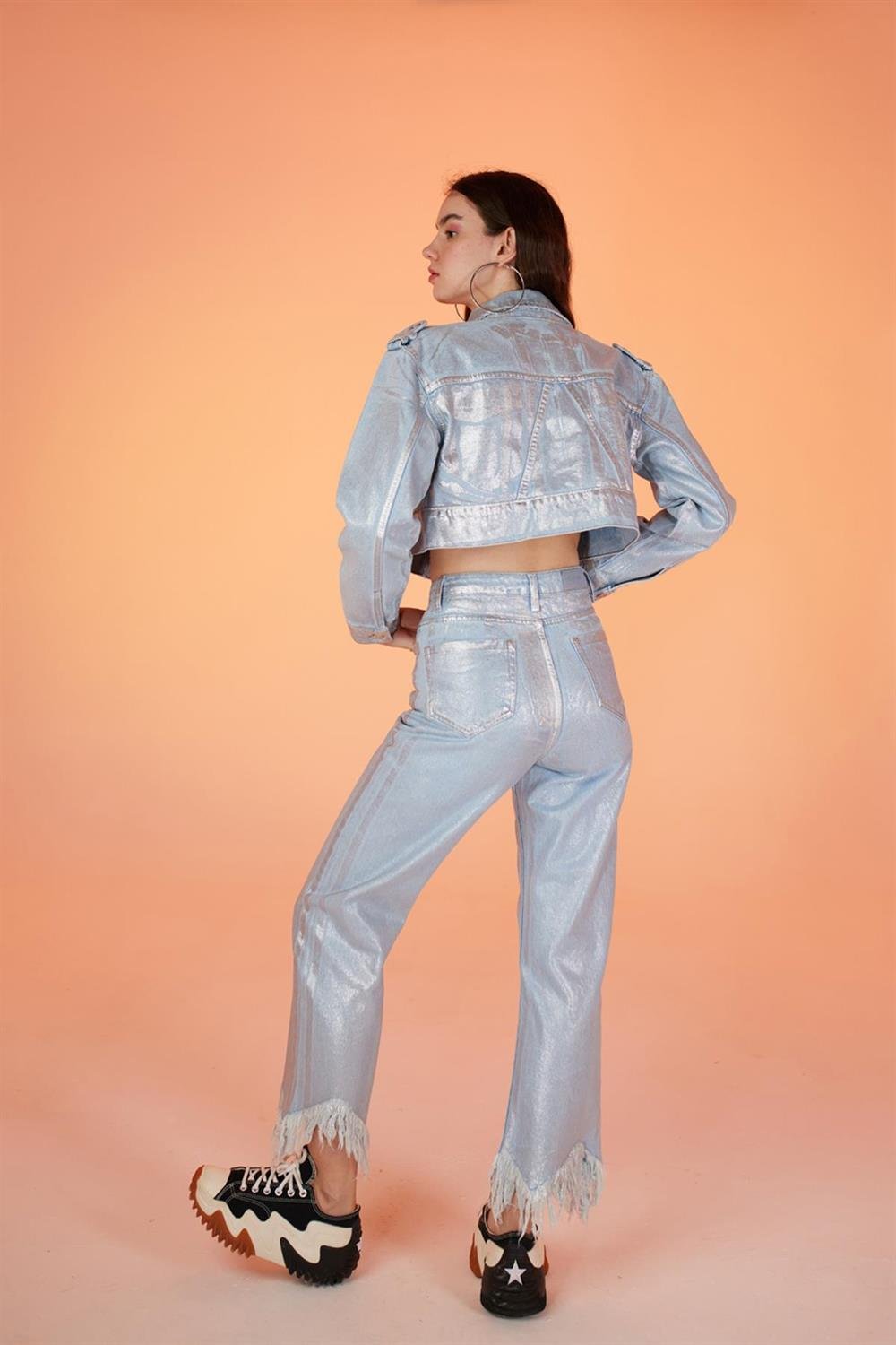 Holly LollyGlossy Jean Pantolon Mavi