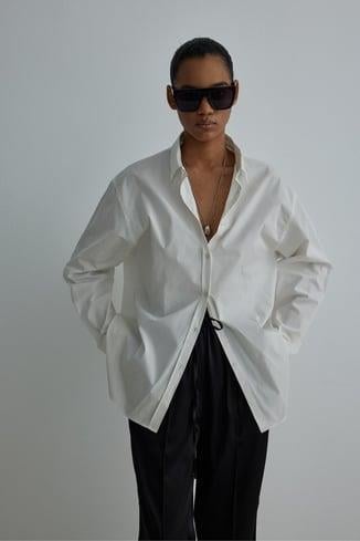 SUUDBeyaz Oversize Poplin Gömlek