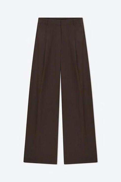 SUUDKahverengi Kai Geniş Paça Pantolon