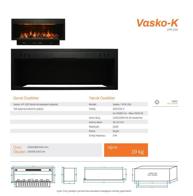 ELEKTİRİKLİ ŞÖMİNE