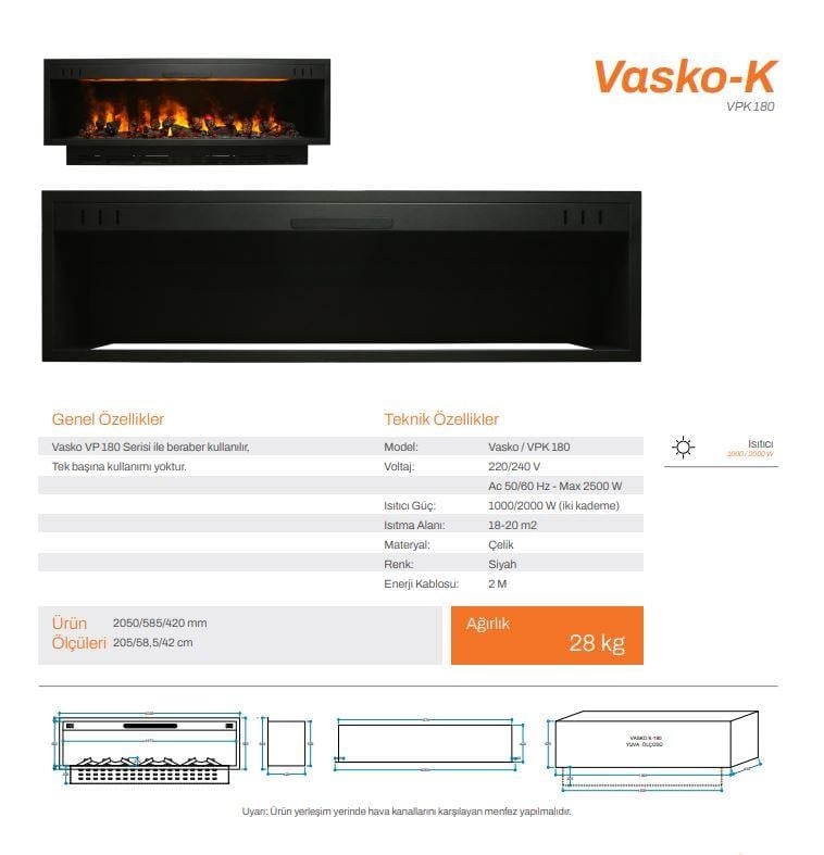 ELEKTİRİKLİ ŞÖMİNE