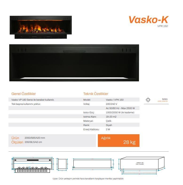 ELEKTİRİKLİ ŞÖMİNE