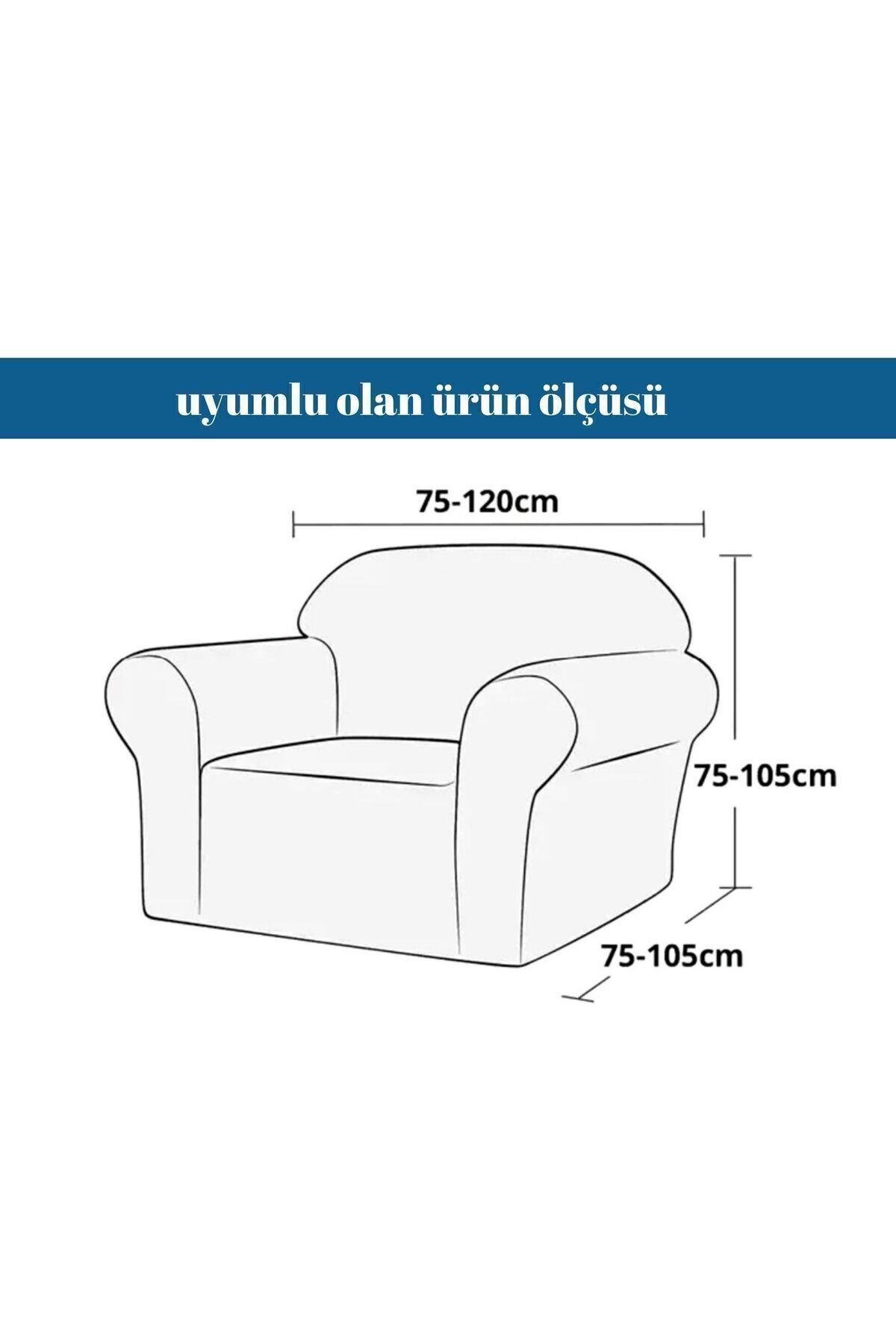 Jakar Tekli Lastikli Kanepe Örtüsü | Lastikli Berjer Koltuk Örtüsü | koltuk kılıfı