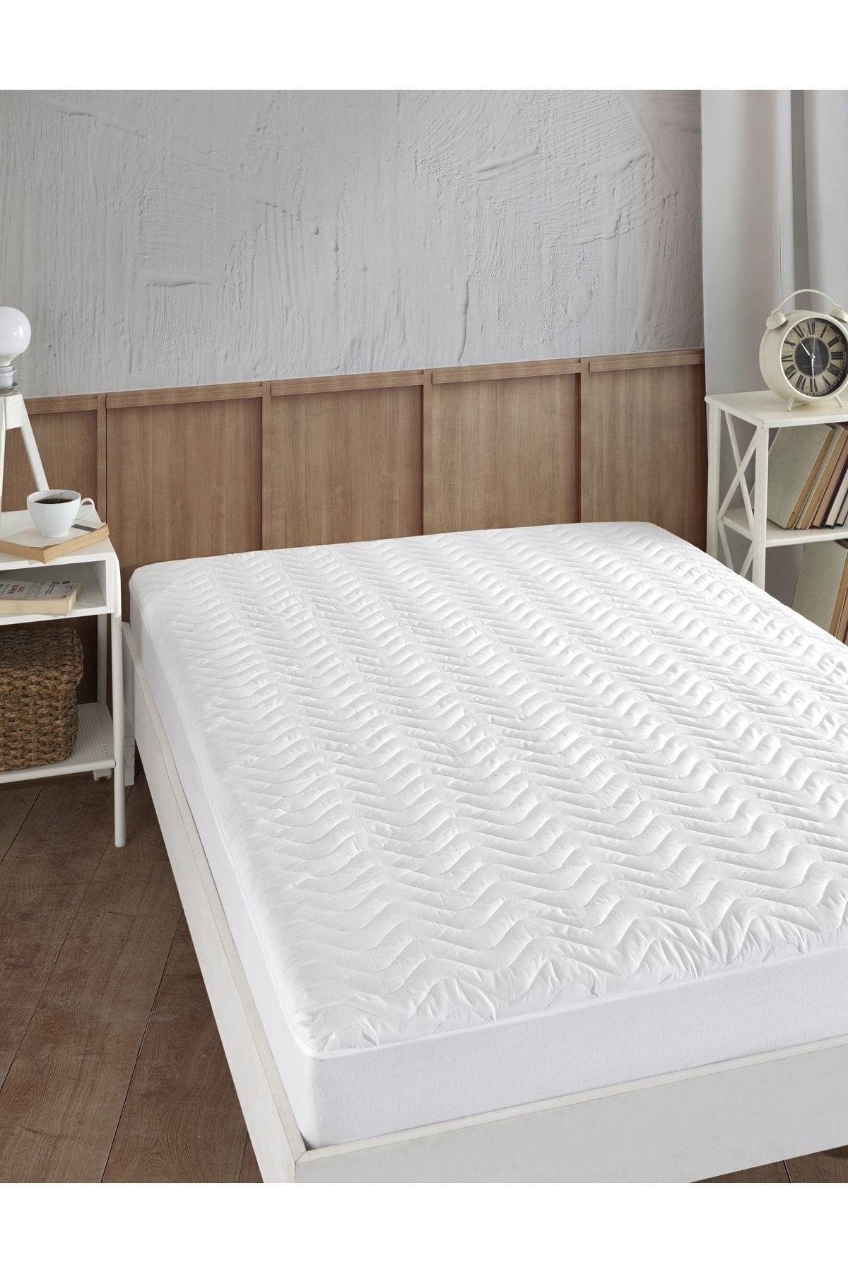 Kapitone Fitted Full Kenar Su Sıvı Geçirmez %100 Pamuk Yatak Koruyucu Alez tek çift battal