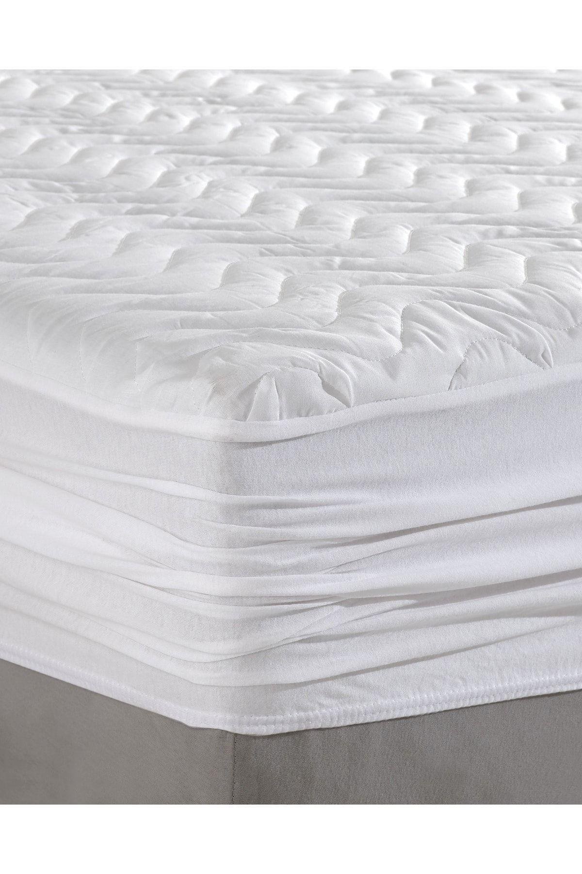 Kapitone Fitted Full Kenar Su Sıvı Geçirmez %100 Pamuk Yatak Koruyucu Alez tek çift battal