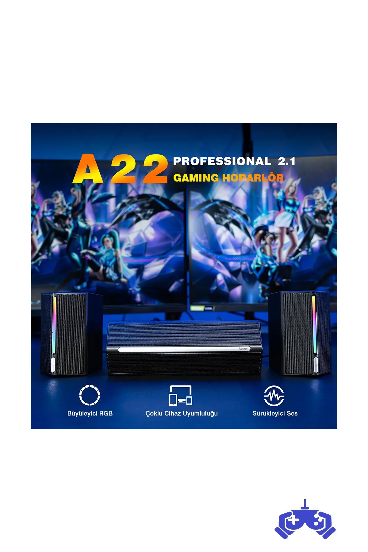 Fifine Ampligame A22 RGB USB 2+1 Bluetooth Gaming Bilgisayar Hoparlörü