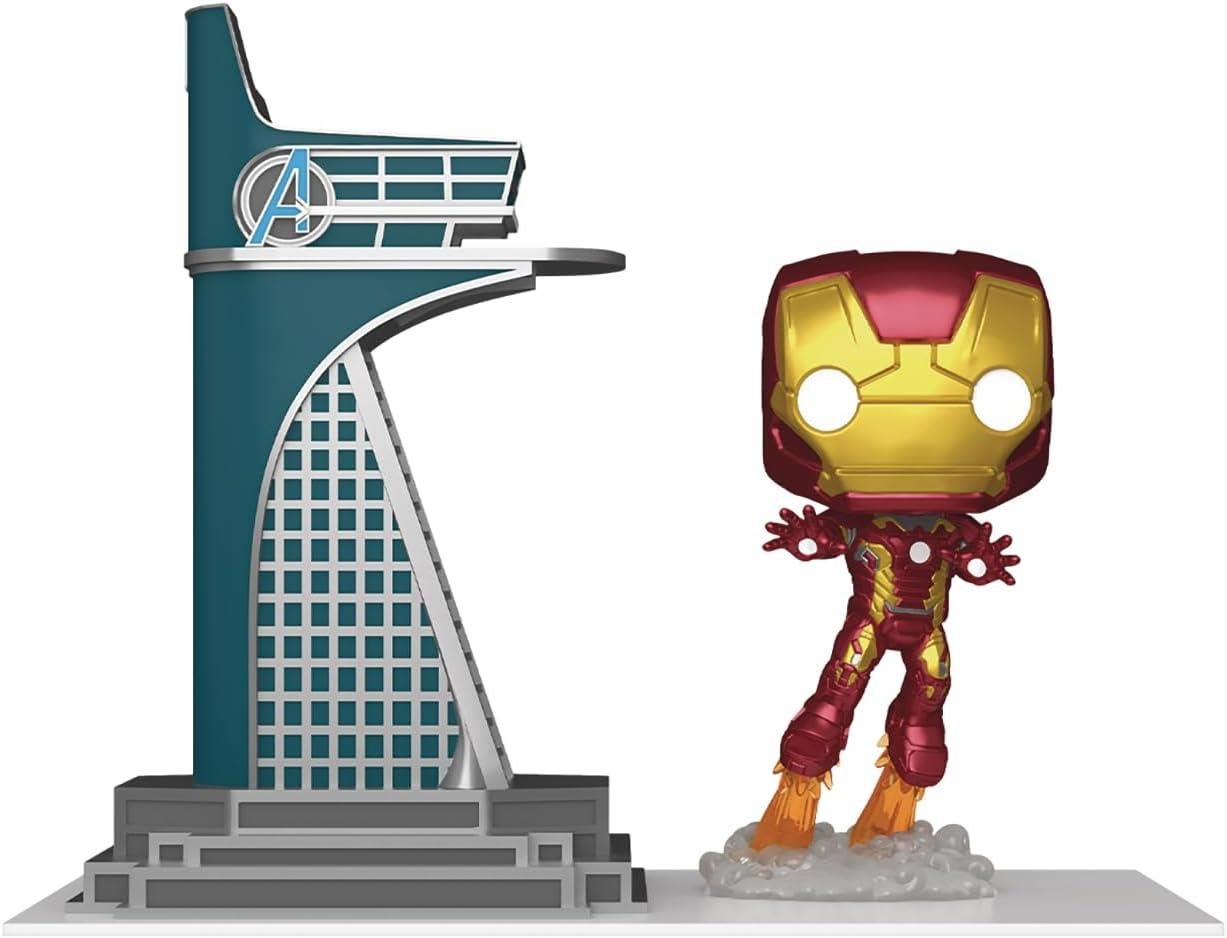 Funko Pop Town: Marvel The Infinity Saga Avengers Tower & Iron Man Glows İn The Dark