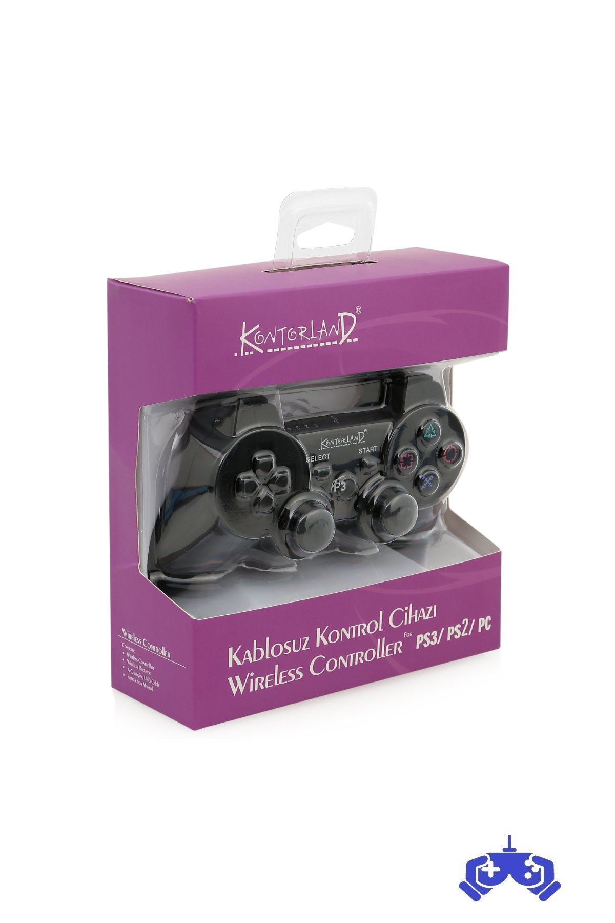 Kontorland Kablosuz Şarjlı Kontrol Cihazı Wireless Controller Ps3/PC/Ps2