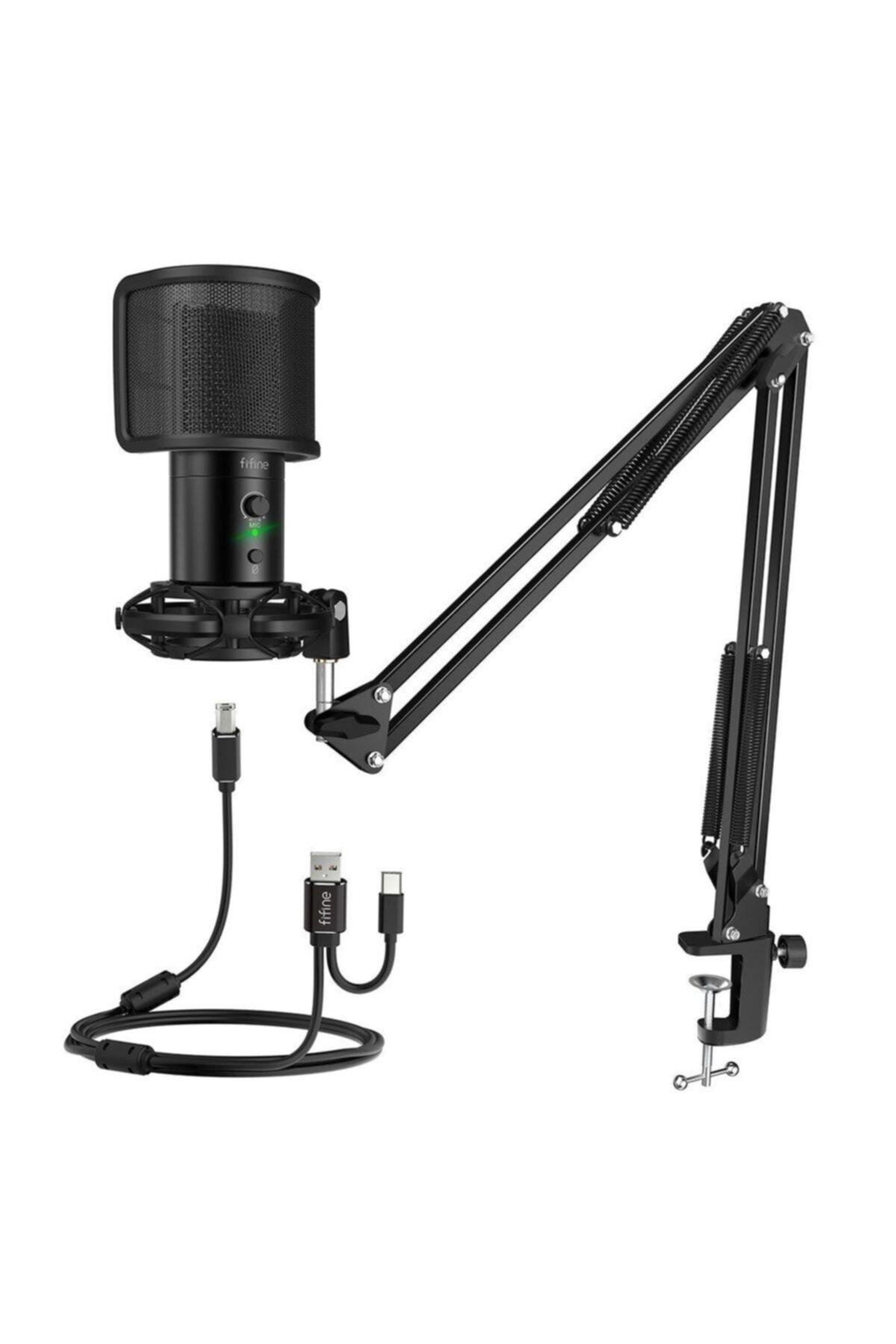 T683 Usb Condenser Mikrofon Kayıt Seti - Yayıncı - Youtuber - Canlı Yayın - Podcast Mikrofon Kayıt P