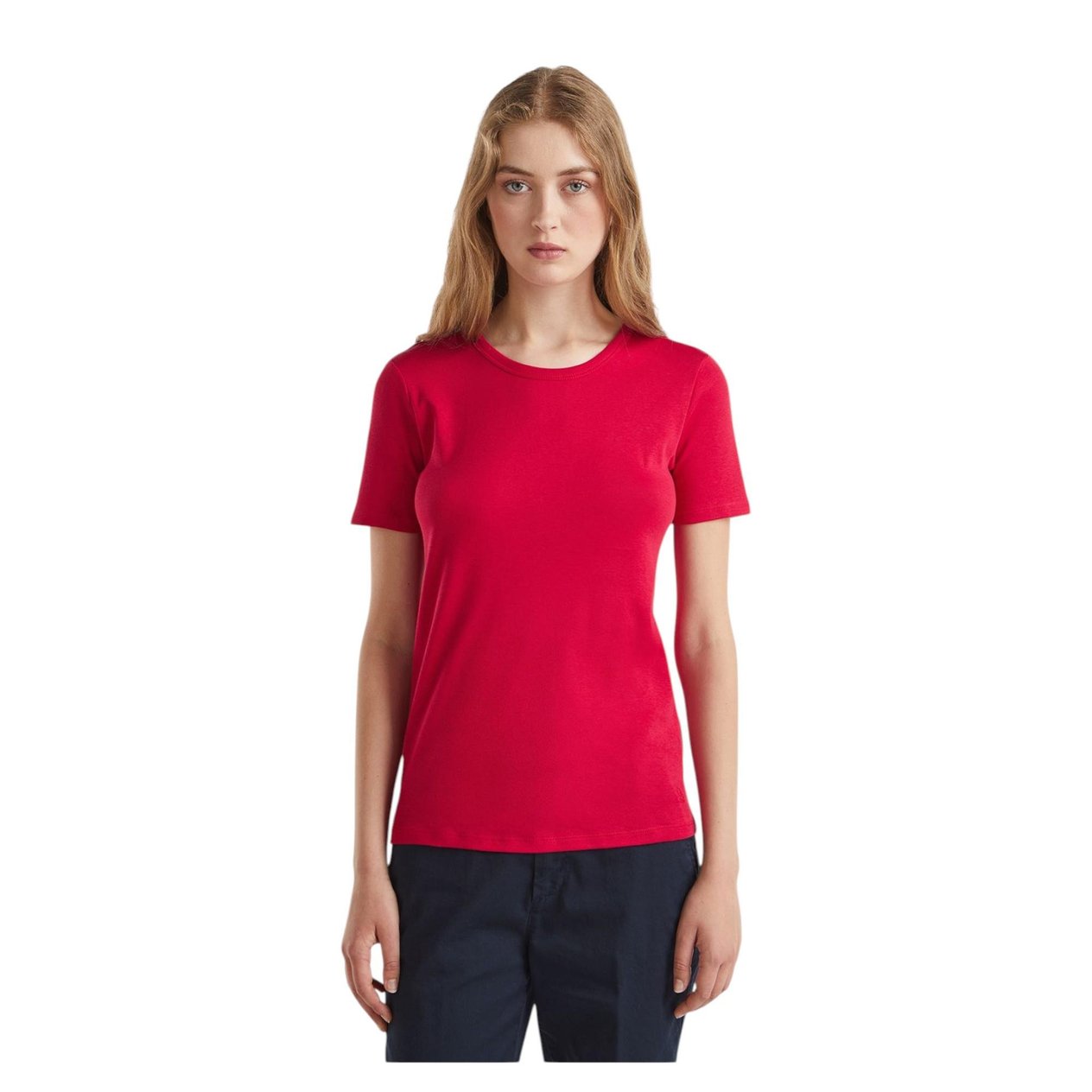  Basic Kısa Kollu Bisiklet Yaka T-Shirt
