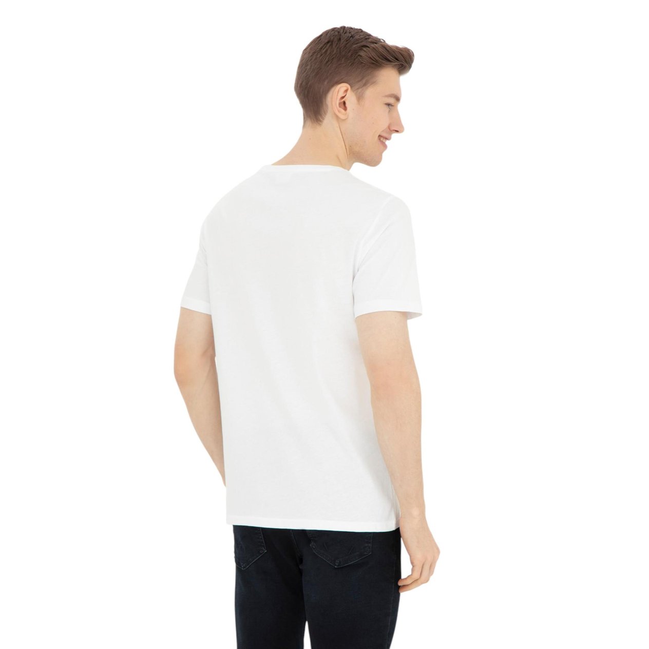 Erkek Bisiklet Yaka Basic T-shirt