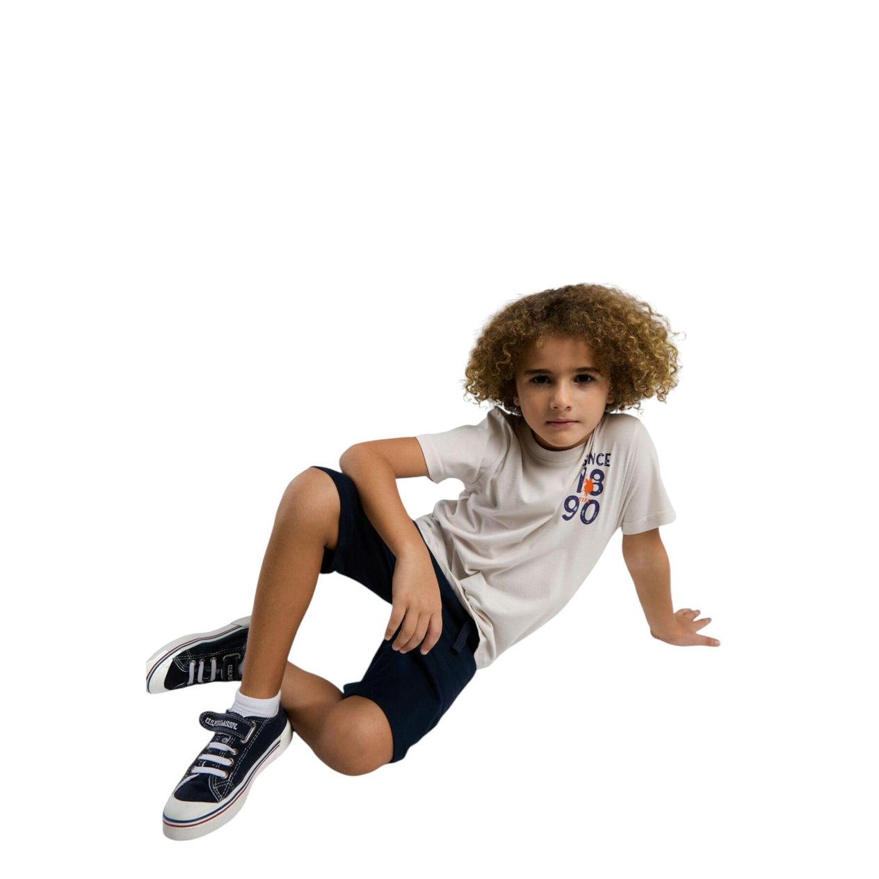 Erkek Çocuk Krem Bermuda Takım