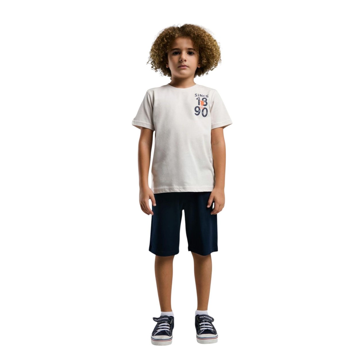 Erkek Çocuk Krem Bermuda Takım